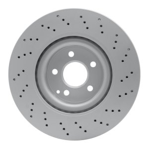 Mercedes-Benz S550 Brake Rotor (1) - Front - R1 Concepts - GeoSPEC Coated, Drilled - `07-`13